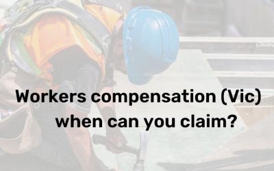 When can you claim workers compensation in Victoria?