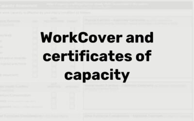 Workcover Certificate of Capacity