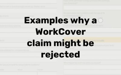 Examples of WorkCover claims rejected