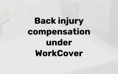 WorkCover payout for back injury