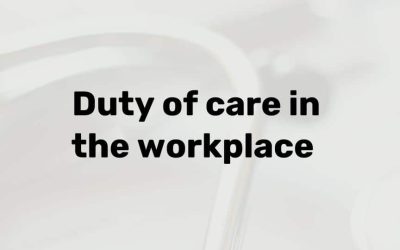 All about duty of care