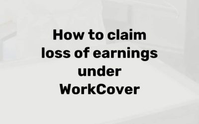 How do I make a claim for loss of earnings under WorkCover?