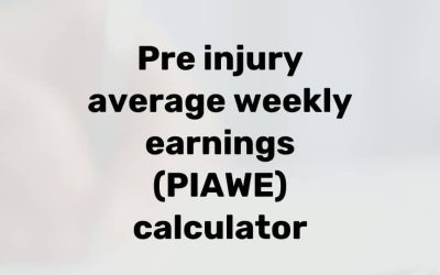 PIAWE calculator (Vic)
