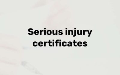 All about WorkCover Serious Injury Certificates