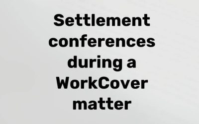WorkCover settlement conference