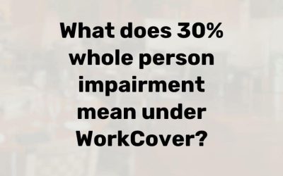 WorkCover 30% impairment